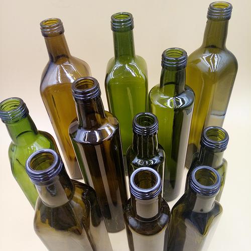 环保健康玻璃油瓶 食用油橄榄油瓶墨绿色玻璃瓶 印logo 厂家定制